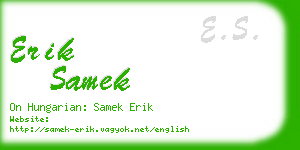erik samek business card
